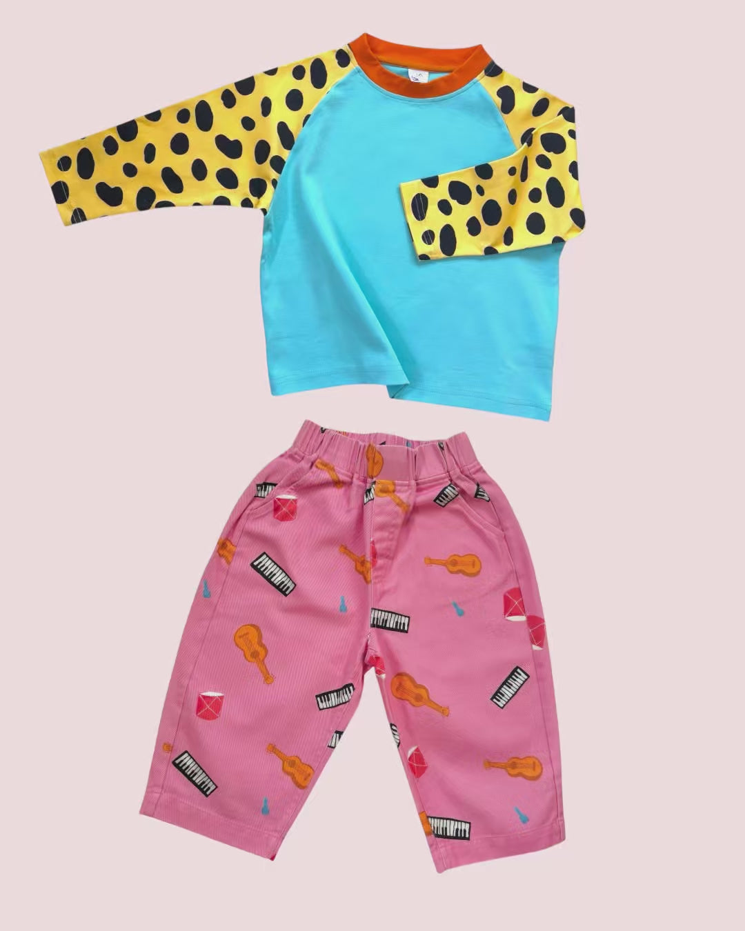 video of colorful kids clothing mixing and matching